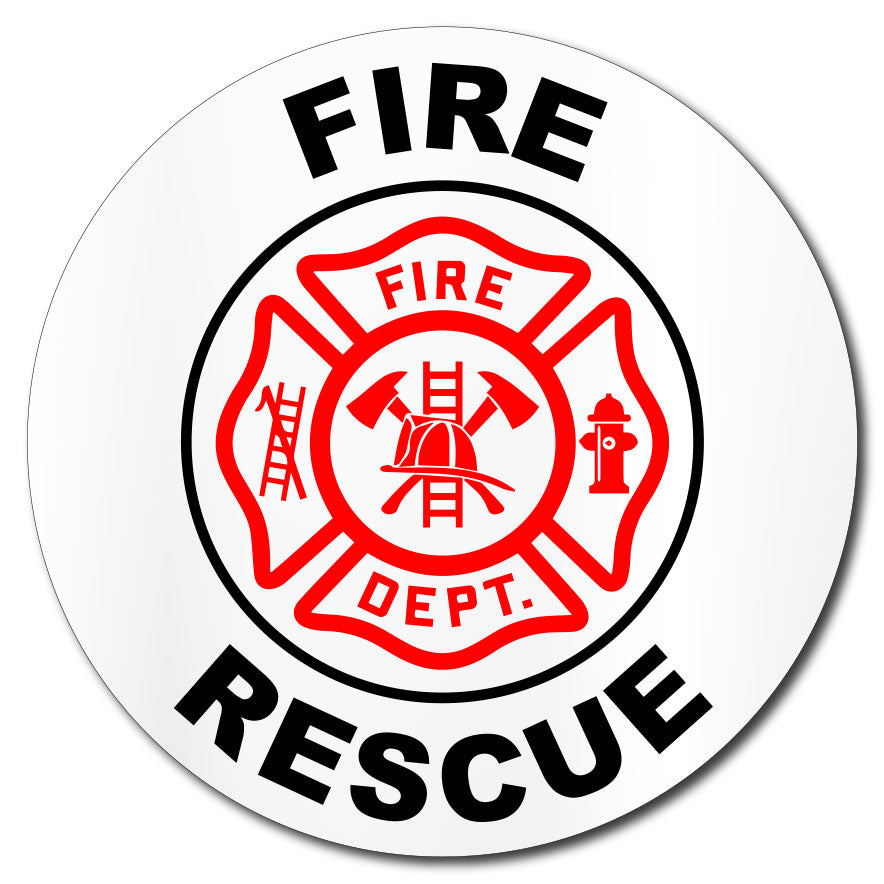 Fire Rescue Hard Hat Decal