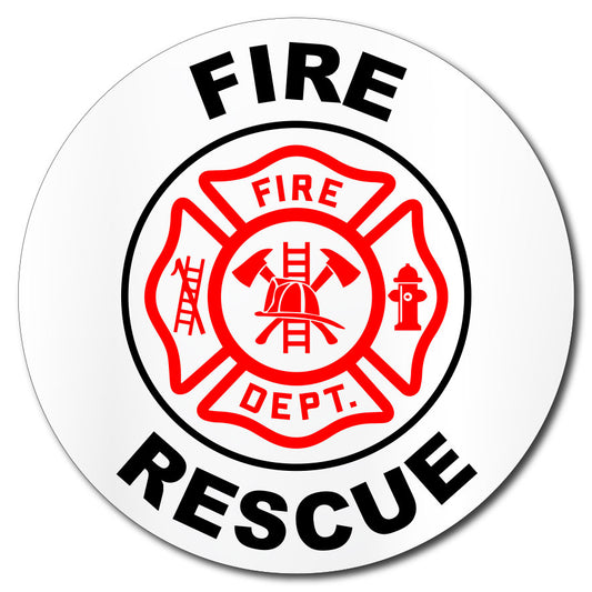 Fire Rescue Hard Hat Decal