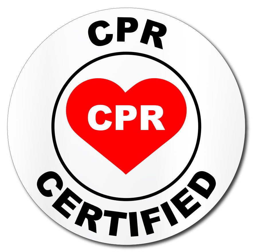 CPR Certified Hard Hat Sticker