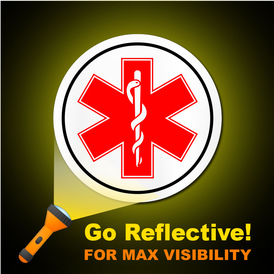 Medical Cross Hard Hat Decal -Red
