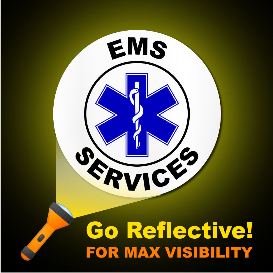 First Responder Hard Hat Decal | EMS Services Sticker with Medic Cross
