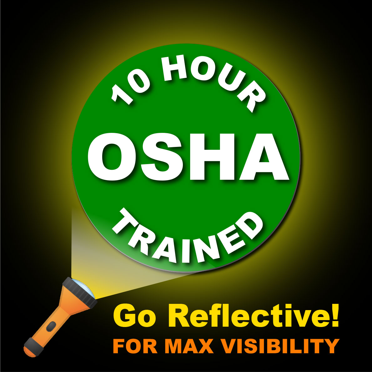 OSHA Trained Hard Hat Sticker - 10 Hours of Training