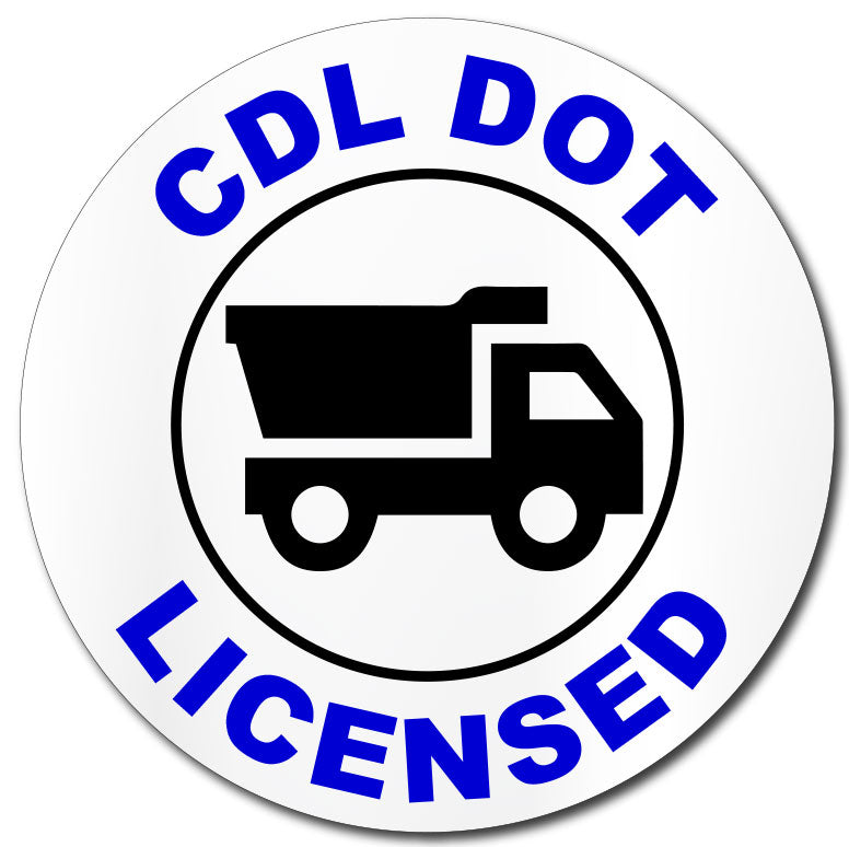 Construction Hard Hat Sticker | CDL DOT Licensed Driver