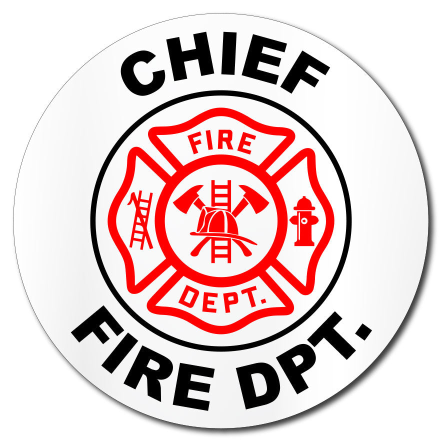 Chief Fire Department Hard Hat Decal