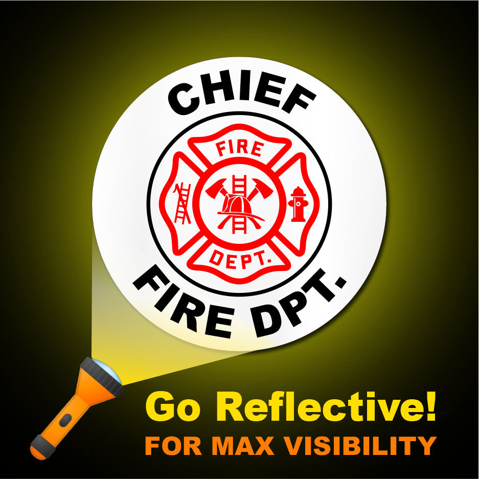 Chief Fire Department Hard Hat Decal