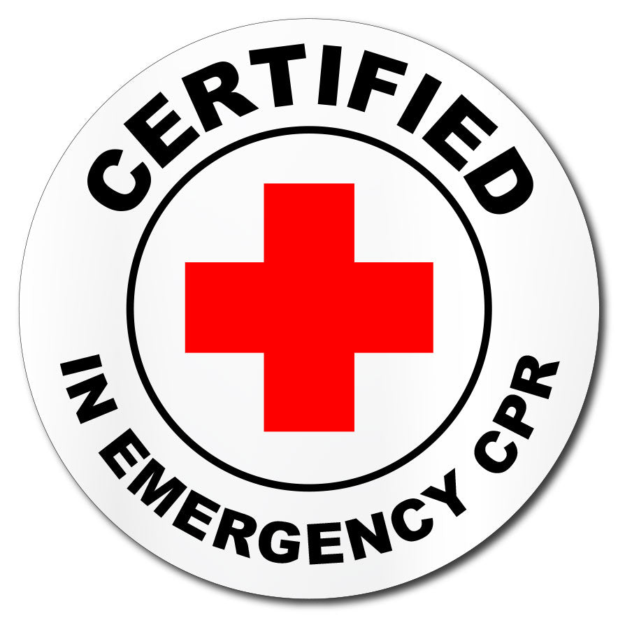 Certified in Emergency CPR Hard Hat Sticker – Accent Signs & Graphics ...