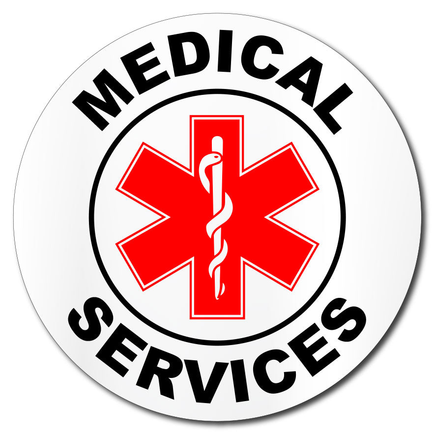 Medical Services Hard Hat Sticker