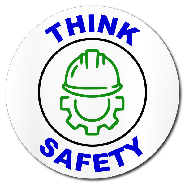 Safety Hard Hat Decal | Think Safety Sticker – Accent Signs & Graphics ...