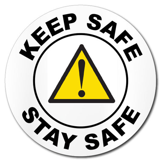 Keep Safe, Stay Safe Hard Hat Sticker