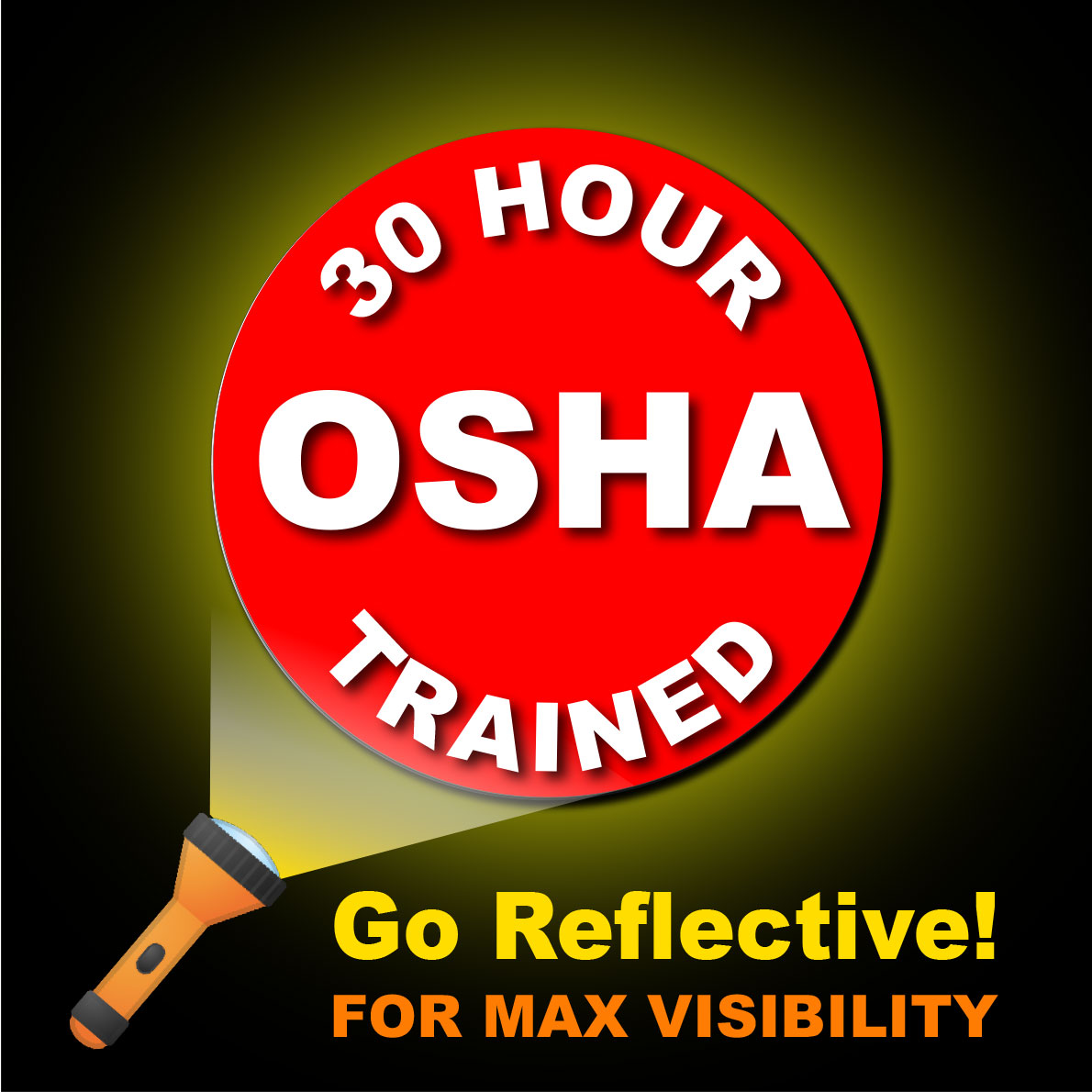 30 Hours OSHA Trained Hard Hat Sticker
