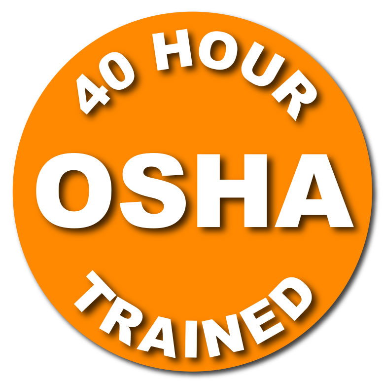 40 Hours OSHA Training Hard Hat Sticker