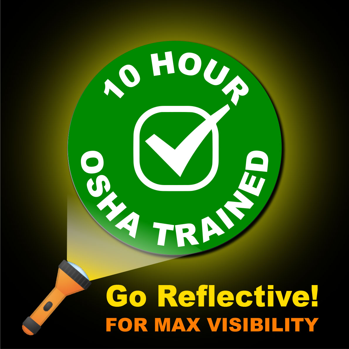 10 hours of OSHA Training Sticker for Hard Hat | ✅