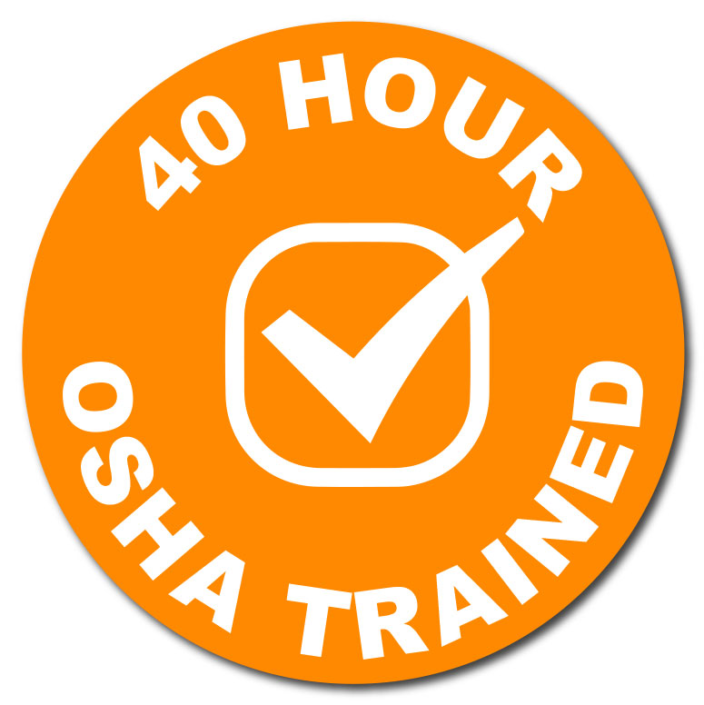 OSHA Hard Hat Sticker | 40 Hours of Training✅