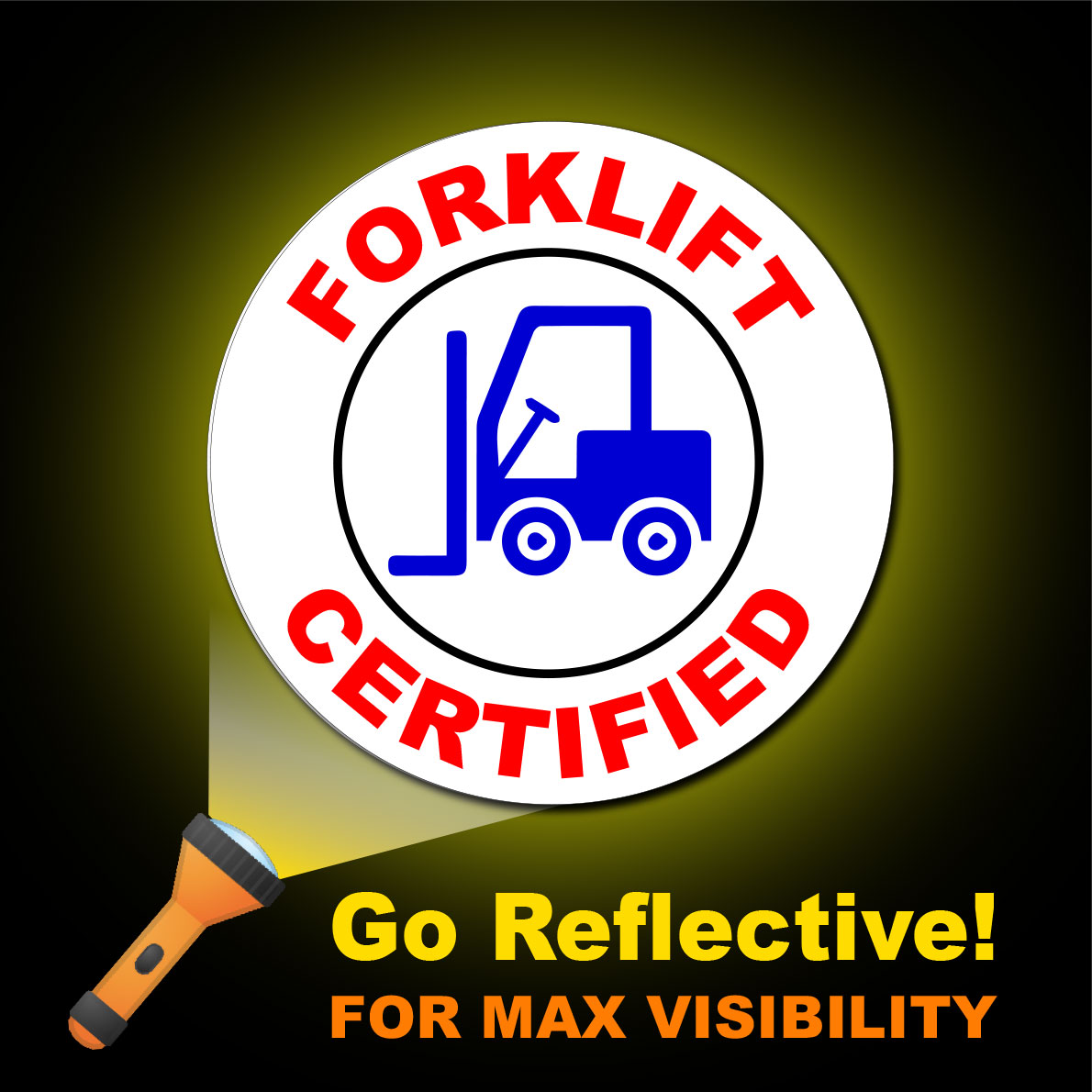 Construction Hard Hat Sticker | Forklift Operator