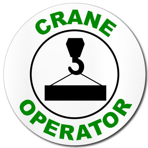 Construction Hard Hat Sticker | Crane Operator – Accent Signs ...