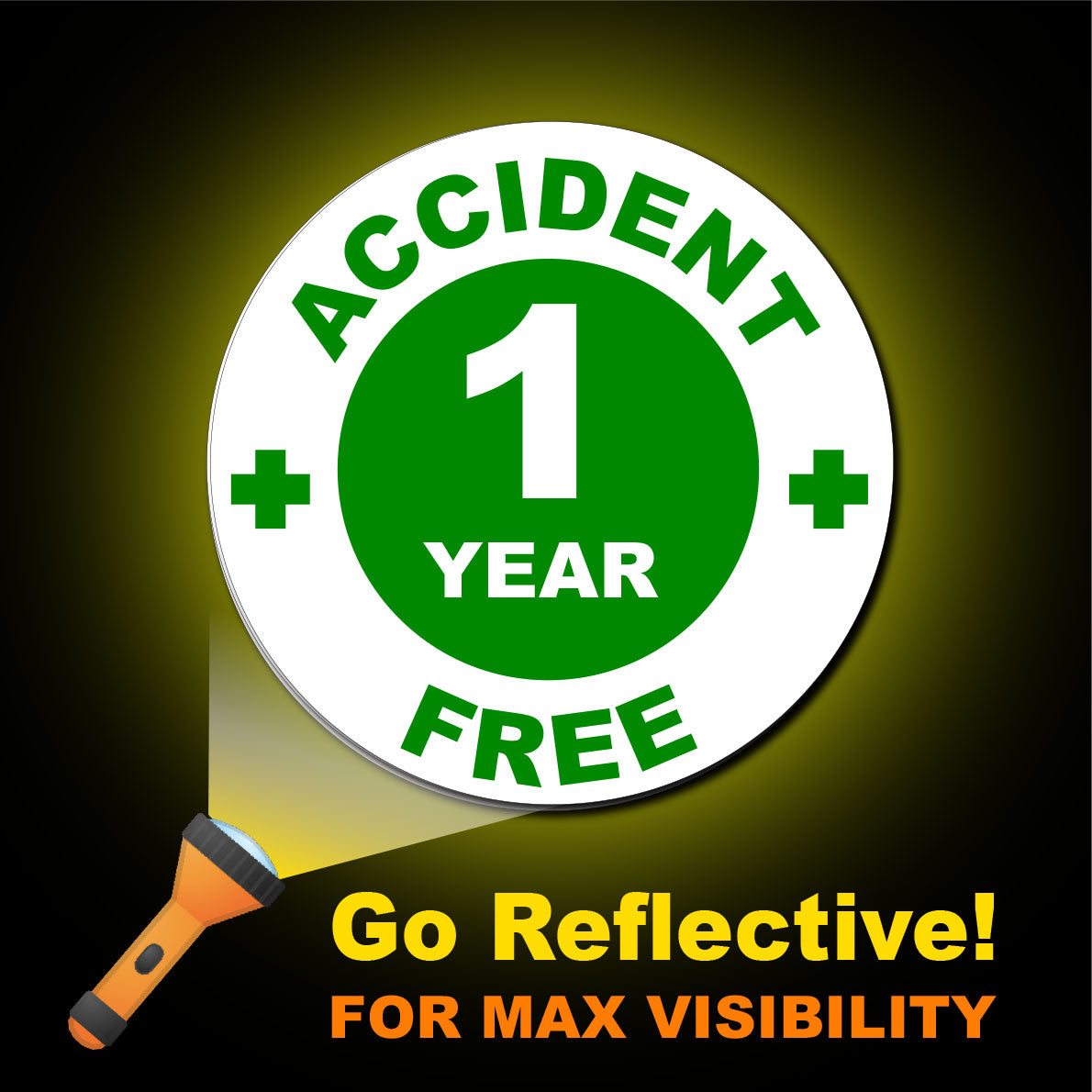 Hard Hat Decal Accident Free 1 Year Award Sticker