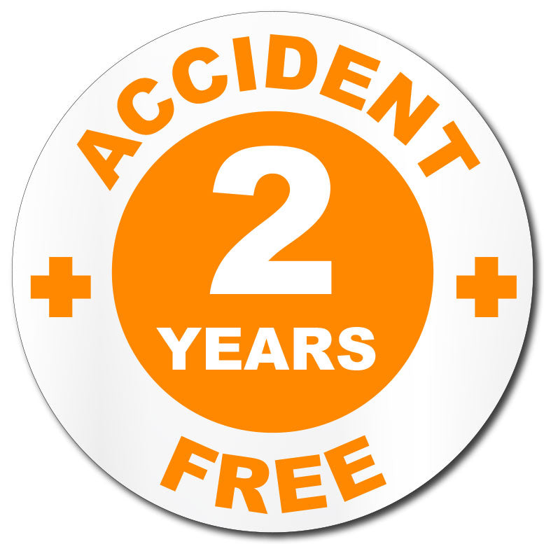 2 Years Accident Free Hard Hat Sticker