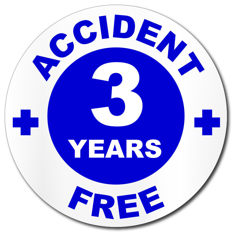 Hard Hat Safety Decal-Accident Free 3 Years