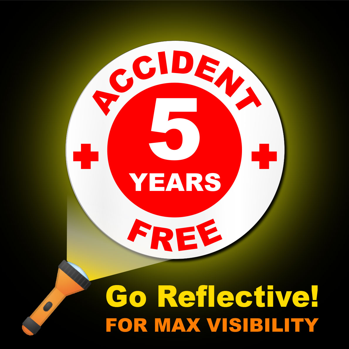 5 Years Accident Free Sticker | Hard Hat Safety Decal