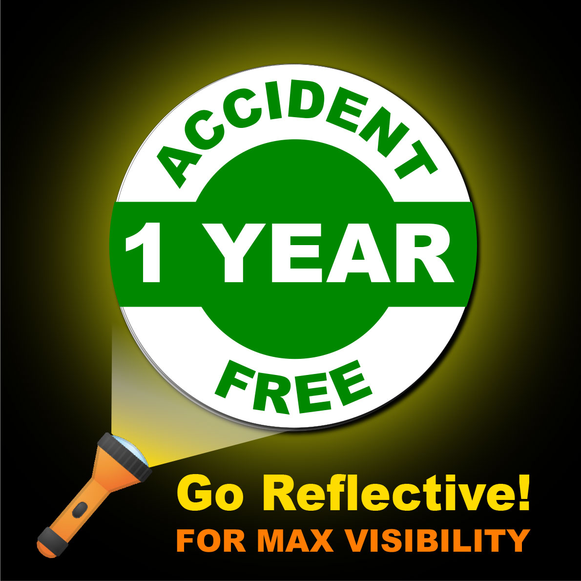 1 Year Accident Free Hard Hat Sticker