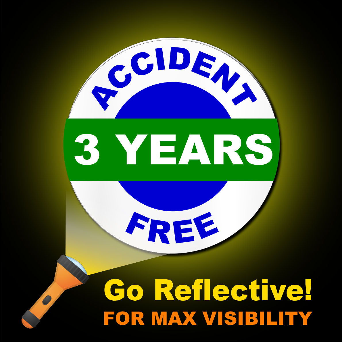 3 Years Accident Free Sticker | Hard Hat Safety Decal