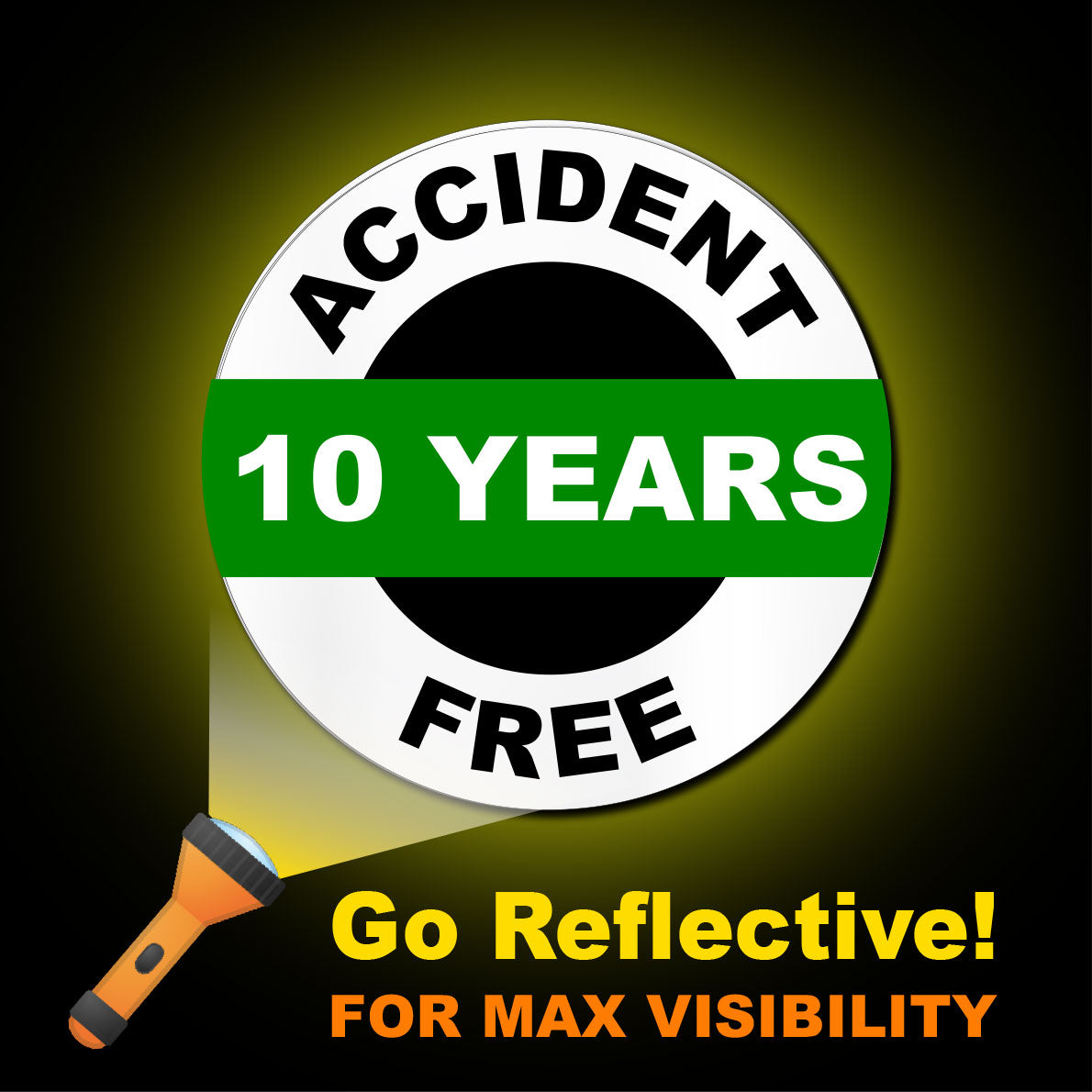 Hard Hat Safety Decal | Accident Free 10 Years